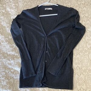 Long sleeve dark gray cardigan